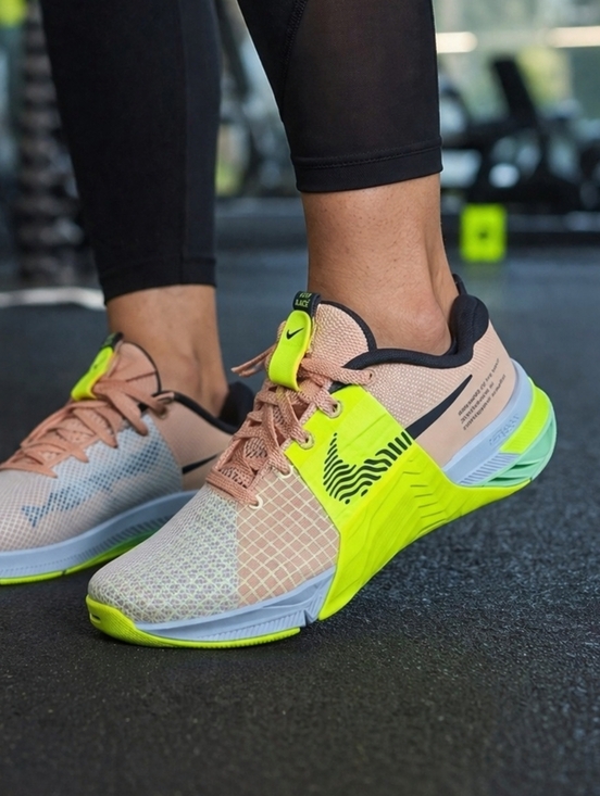 Nike Shoes - Nike Women's Peach and Neon Yellow Athletic Shoes